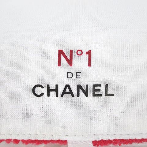  Chanel CHANEL N?1du Chanel make-up pouch cosme pouch tube type ribbon opening and closing white series white small articles lady's 