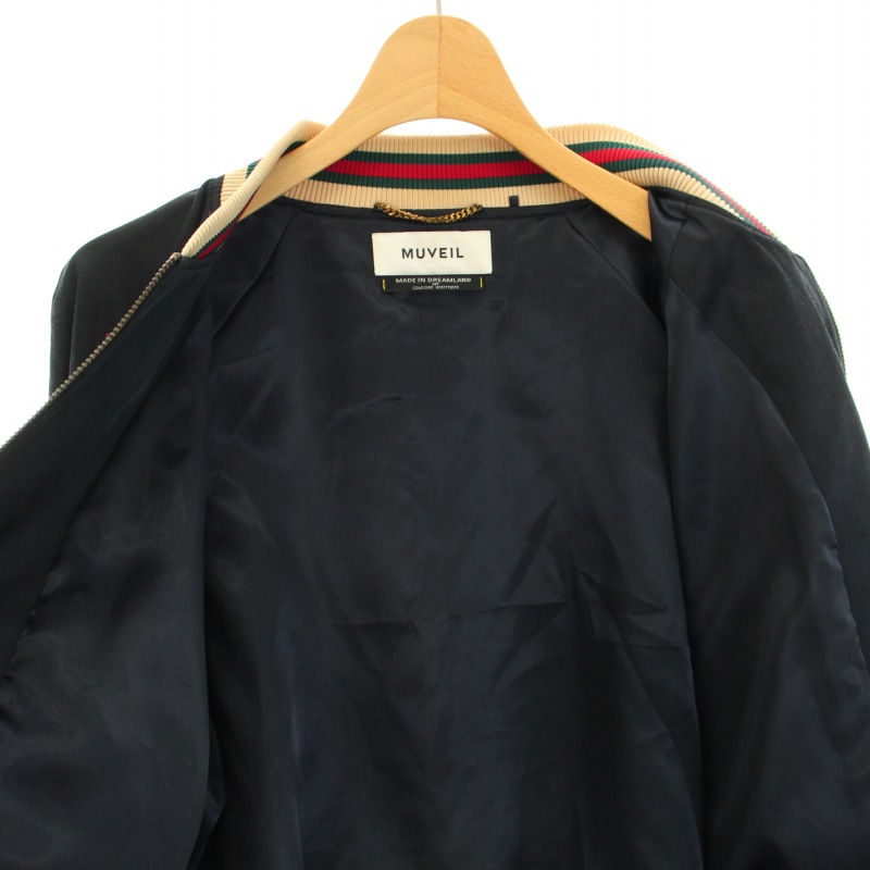 myu вуаль muveil Japanese sovenir jacket внешний цветочный принт нашивка украшен блестками 38 M темно-синий темно-синий красный красный бежевый /YT женский 