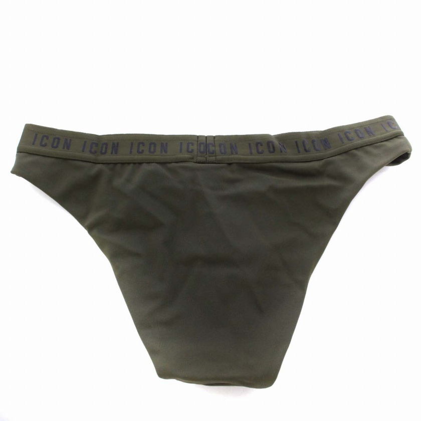  unused goods Dsquared DSQUARED2 BEACHWEAR SWIM BRIEF swimming shorts pants swimsuit Logo nylon 40 L khaki lady's 