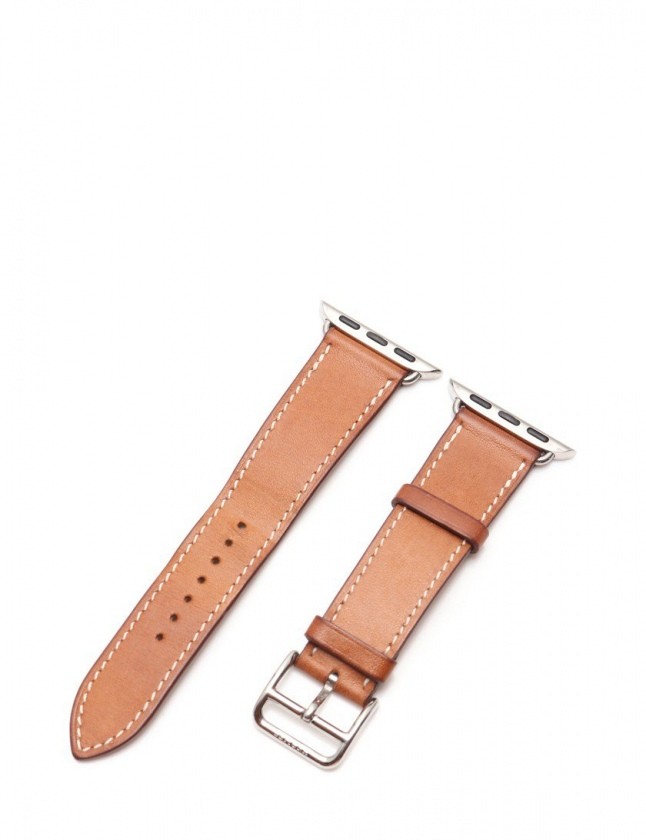  used Hermes HERMES leather strap strap simple toe ru40mm four vu small articles vo-bareniaApple Watch Hermes C stamp men's 