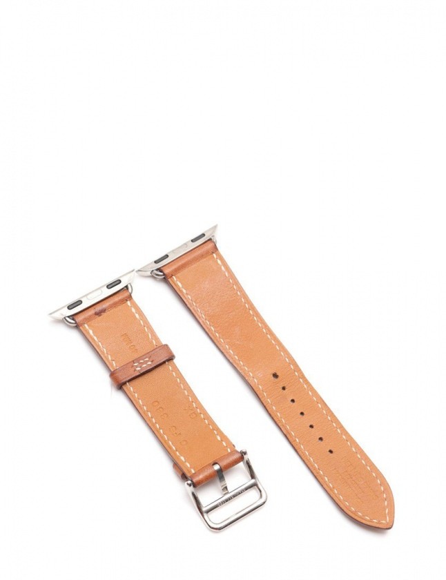  used Hermes HERMES leather strap strap simple toe ru40mm four vu small articles vo-bareniaApple Watch Hermes C stamp men's 