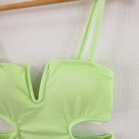  не использовался товар воздушный Lee Aerie купальный костюм моно kini желтый зеленый XS *A780 женский 