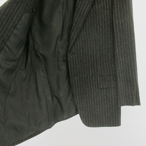  Гиндза WAKO костюм выставить формальный полоса 2B шерсть темно-серый примерно M мужской 