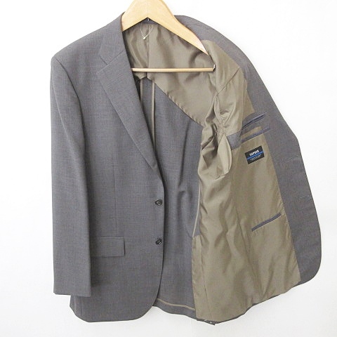  не использовался товар SUPRIA выставить костюм tailored jacket слаксы одиночный tuck шерсть серый 108BB-9