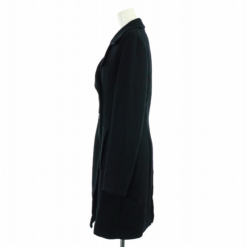  Katharine Hamnett KATHARINE HAMNETT pea coat pea coat long wool .M black black /KU lady's 