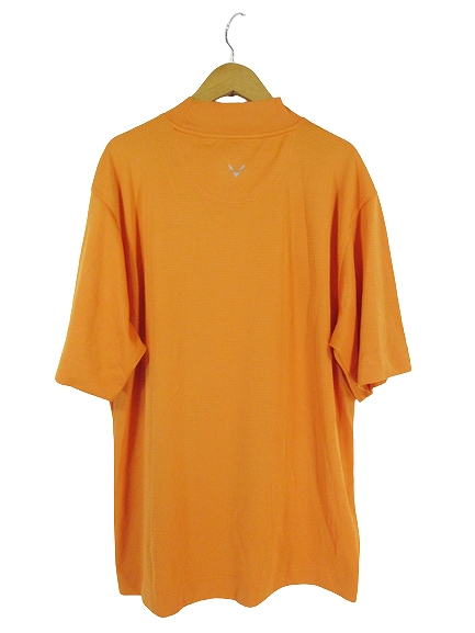  Callaway CALLAWAY T-shirt high‐necked short sleeves Logo embroidery orange sizeS QQQ men's 