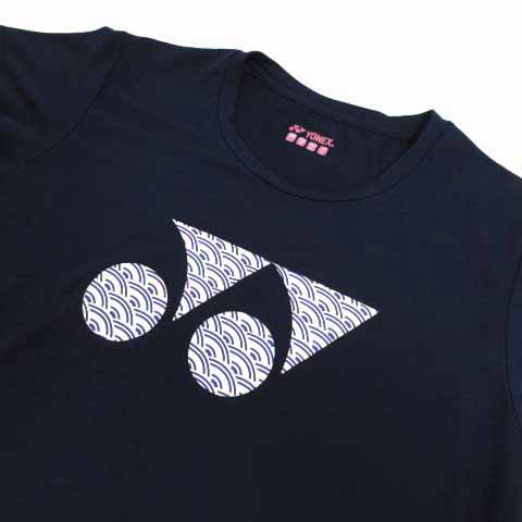  Yonex YONEX T-shirt short sleeves Logo print speed . navy navy blue O lady's 