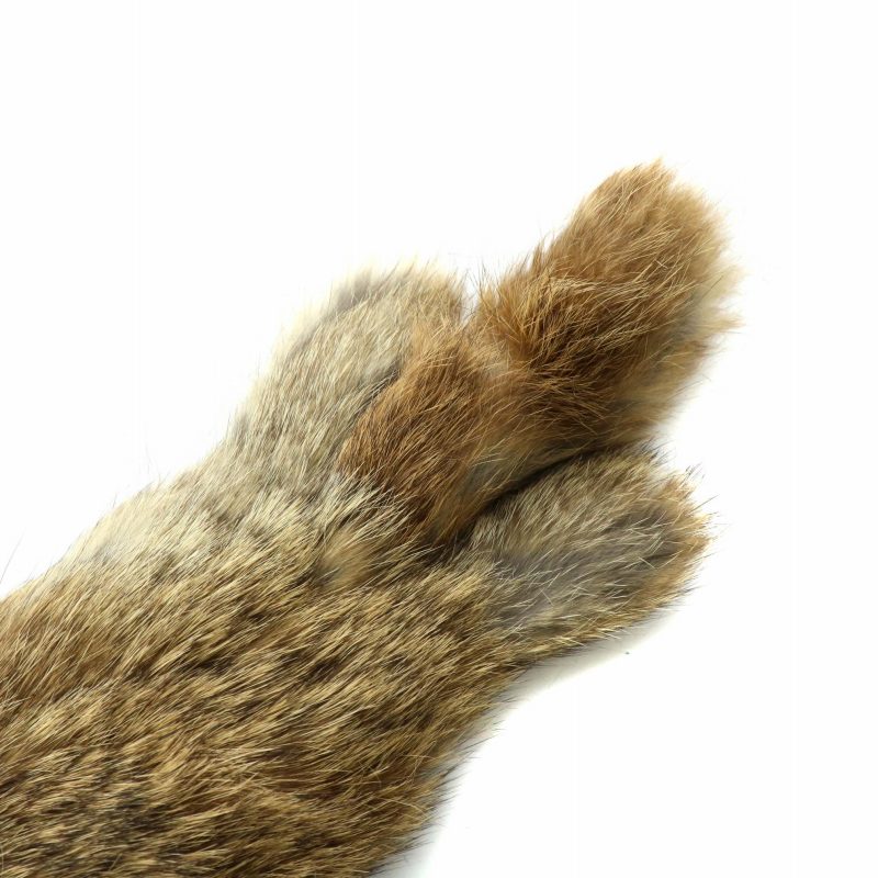  No-brand tippet shawl fur rabbit fur face attaching tea color Brown /XZ #GY18 lady's 
