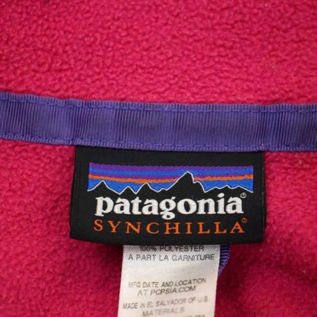  Patagonia SYNCHILLA WOMEN'S FULL-ZIP SNAP-T JACKET полный Zip флис жакет распределение цвета XS розовый голубой лиловый 25485