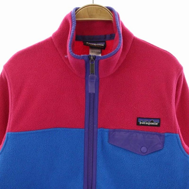 Patagonia SYNCHILLA WOMEN'S FULL-ZIP SNAP-T JACKET full Zip fleece jacket color scheme XS pink light blue purple 25485