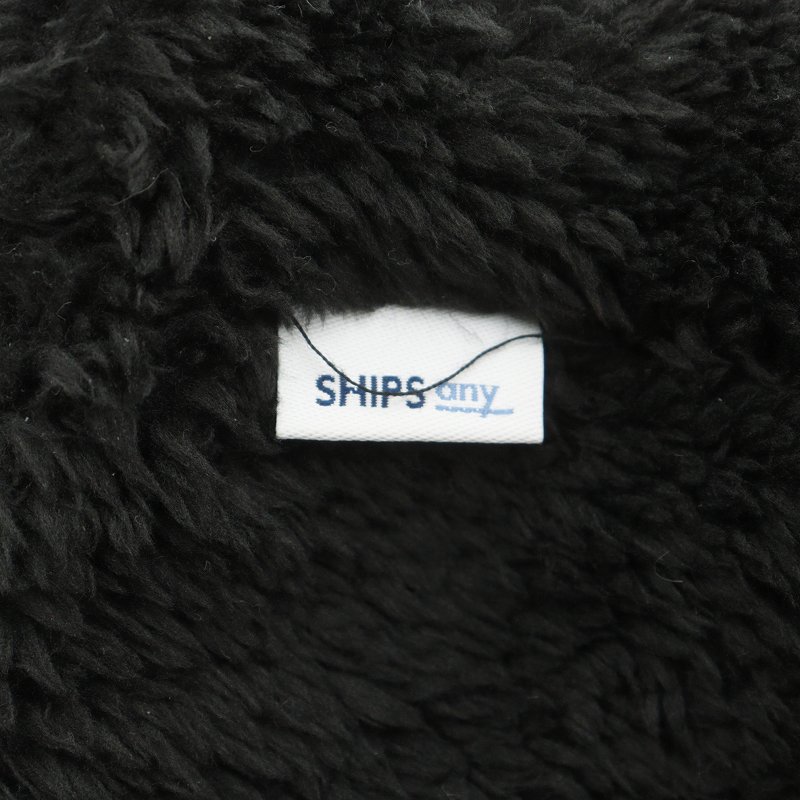  Ships SHIPSeni.any 22FW защита горла "neck warmer" двусторонний шарф снуд боа вязаный чёрный черный 718380049 #SH /MQ мужской 