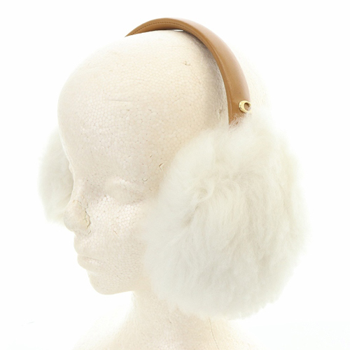  Coach COACHsia ring earmuffs earmuffs tea color Brown white white /SR10 lady's 