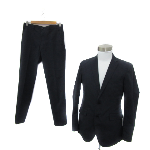 josef Homme костюм выставить верх и низ tailored jacket средний длина одиночный кнопка слаксы брюки длинный длина 46 M темно-синий мужской 