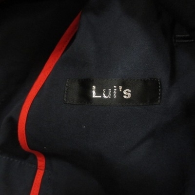  Lewis Lui's pea coat pea coat double S navy blue navy /YI lady's 