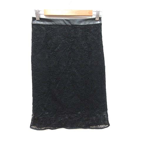  Jill Stuart JILL STUART tight skirt knee height total race switch fake leather 0 black black /CT lady's 