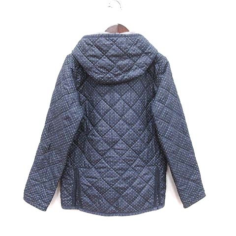  Lavenham LAVENHAM стеганная куртка с хлопком капот точка переключатель вельвет общий подкладка 38 темно-синий темно-синий /CT женский 