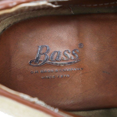  bus Bass shoes comfort race up suede fake leather 6M tea color Brown /AS lady's 