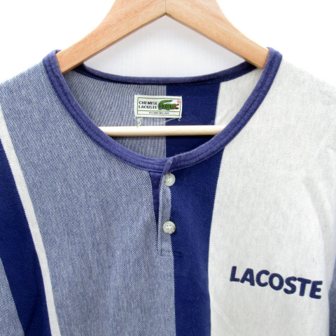  Lacoste LACOSTE одежда для дома cut and sewn короткий рукав застежка с планкой полоса рисунок Logo MA темно-синий темно-синий "теплый" белый /SY30 мужской 