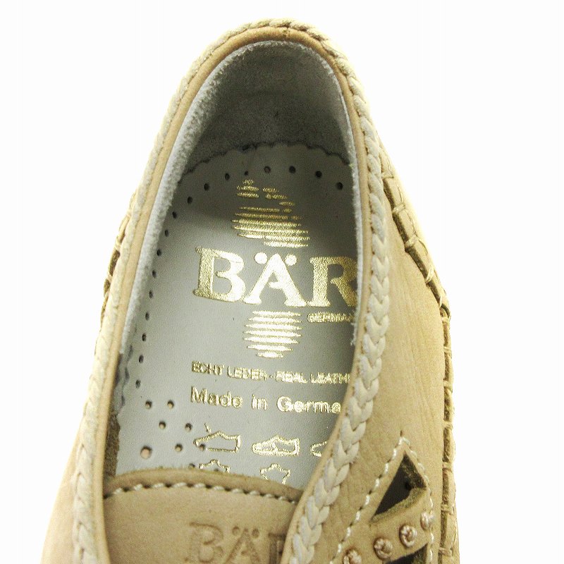  Bear -BAR комфорт обувь ходьба low cut кожа Германия производства бежевый 3 22.5cm ранг женский 