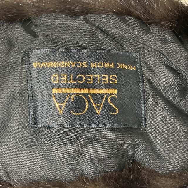 SAGA SELECTED прекрасный товар пелерина шаль палантин мех muffler норка чай Brown #WY женский 