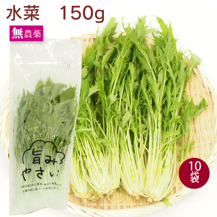  including carriage domestic production mizuna greens 150g×10 sack low pesticide cultivation 