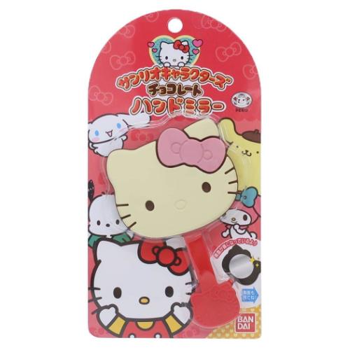  ручное зеркало рука зеркало Hello Kitty Sanrio шоколад Bandai макияж косметика исправление 