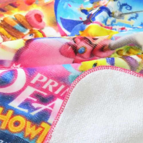  Mini towel ink-jet print handkerchie towel super Mario Princess pi-chi show time circle .