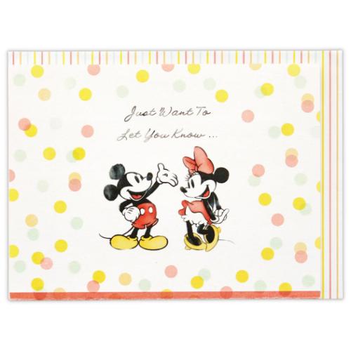  поздравительная открытка многоцелевой цельный карта DNMM. хороший 2 Mickey & minnie Disney Япония отверстие Mark 