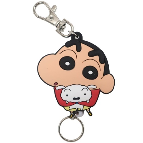 エスケイジャパン クレヨンしんちゃん ラバーリールキーホルダー（しんちゃん＆シロ）の商品画像