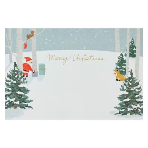  Christmas card JX10-4 greeting card CHRISTMAS postcard snow. .. sun ta. animal Sanrio present 