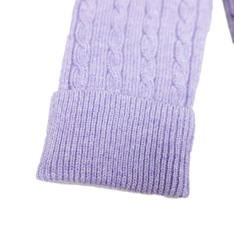  Ralph Lauren RALPH LAUREN baby Baby девочка свитер кардиган Cable-Knit Cotton Cardigan лиловый Purple