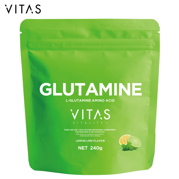  glutamine VITAS beautiful taste .. glutamine powder lemon lime taste amino acid glutamine acid supplement .tore sport 240g