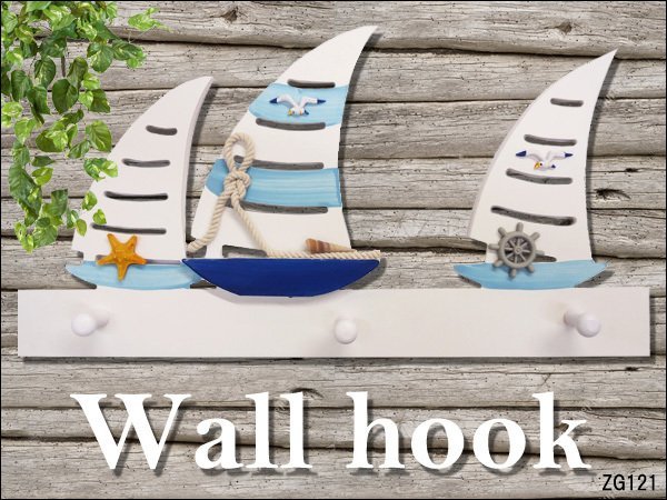  summer item sale middle!!3 ream wall hanger ornament hook wooden yacht objet d'art child part shop natural ornament hanger coat hanger hat hanger 