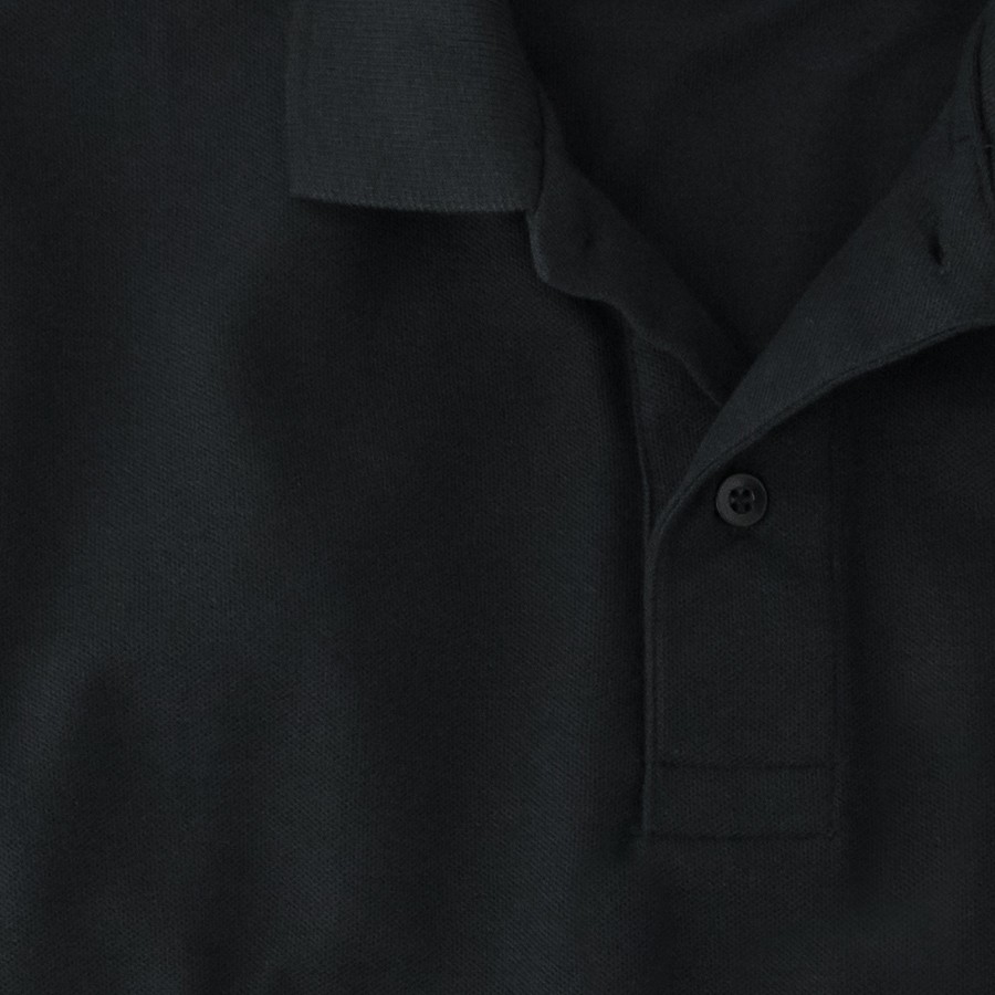 美品　ソフトハイフン　ジップポロシャツ　黒 サイズ４（XL） 日本製 メンズ ポロシャツ ブラック (半袖) [アメカジブランド セブンス