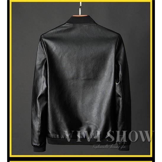 rider's jacket leather jacket men's leather jacket outer blouson coat single large size autumn winter 