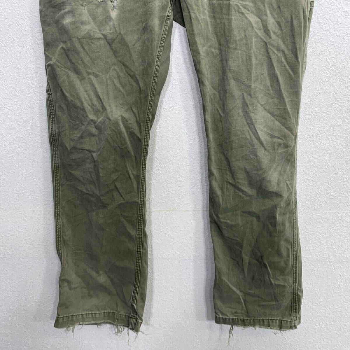 Carhartt рабочие брюки W32 серый зеленый Carhartt Zip выше Work we Hour k низ б/у одежда . America скупка 2506-407