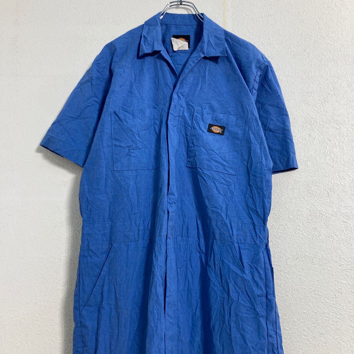 Dickies короткий рукав комбинезон W36 голубой Dickies все в одном Work б/у одежда . America скупка a701-5521