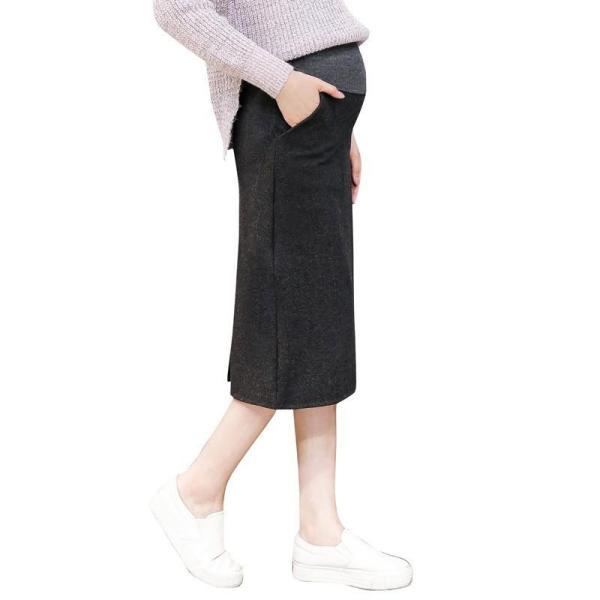  maternity skirt adjustment possible production front postpartum .. pregnancy mi leak height skirt mama skirt knees height autumn clothes lady's autumn skirt autumn winter maternity wear . parcel skirt 