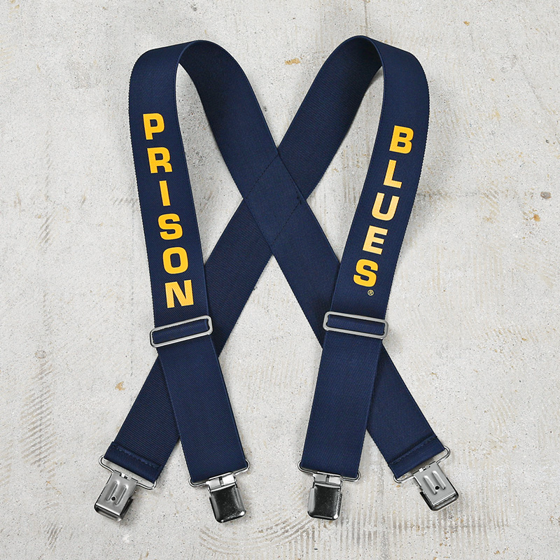 PRISON BLUESplizn blues PRBS76041 print suspenders garter clip end MADE IN USA America made American Casual brand [T]