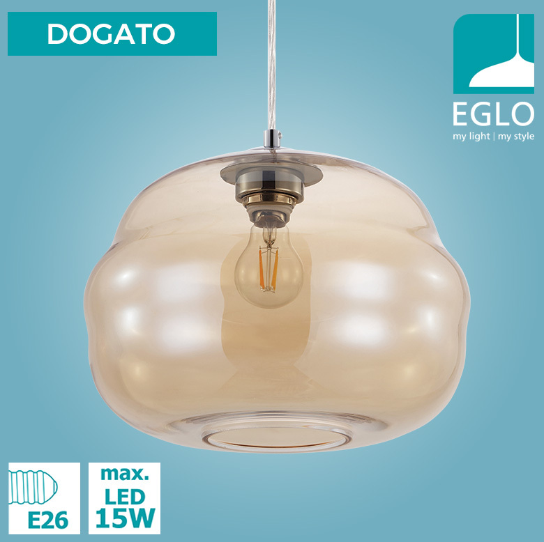 LEDペンダントライト EGLO DOGATO 32.8cm アンバー 204424J リビング