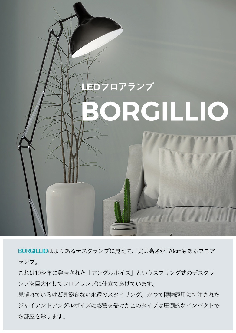 LEDフロアランプ EGLO BORGILLIO ブラック 204566J スタンド照明 間接