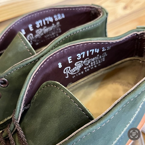  Russel Moccasin RUSSELL MOCCASIN / чукка DOUBLE VAMP chukka (GREEN CHAMOIS)