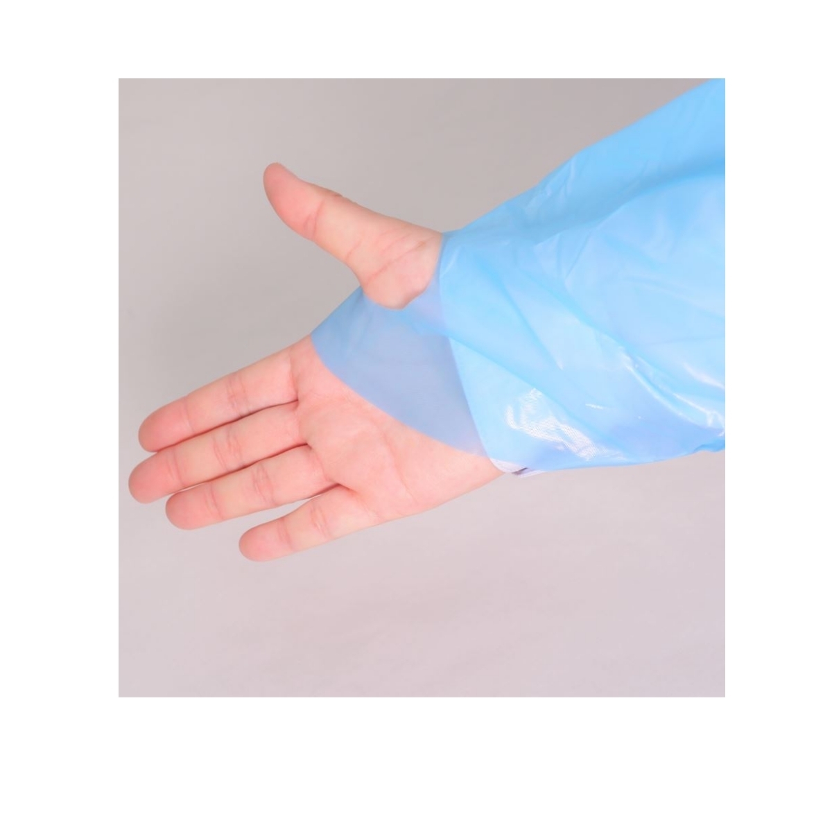  disposable feeling . measures put on man and woman use plastic gown blue sleeve attaching finger pulling out type APY-FB 1 case 200 sheets entering vinyl apron nursing cooking food processing 