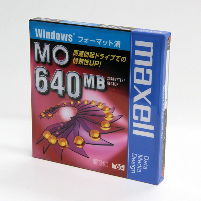 MO диск 640MB WINDOWS формат settled mak cell maxell MA-M640.WIN.B1P