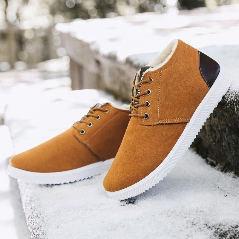  боты мужской короткие сапоги осень-зима теплый обратная сторона боа обратная сторона ворсистый обувь защищающий от холода обувь casual снег обувь engineer boots снегоступы снег модный 