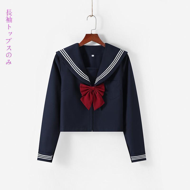  woman height raw uniform sailor suit woman high school student school uniform long sleeve setup top and bottom set JK uniform culture festival an educational institution festival pretty butterfly necktie attaching Event 