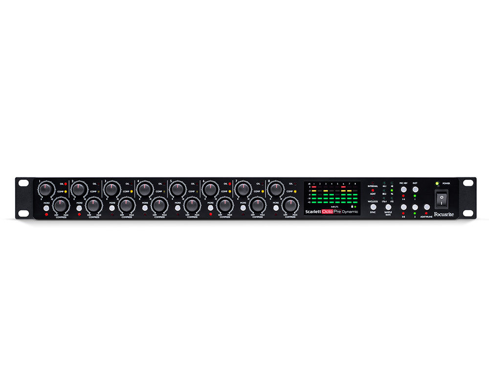 Focusrite Scarlett Octopre Dynamic 8ch ADAT Preamp (+comp)( микрофонный предусилитель )( предварительный заказ принимается )[ONLINE STORE]