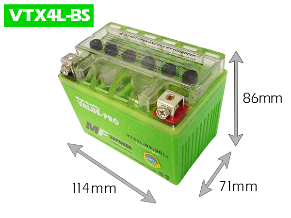  ширина класть OK! новый товар гель аккумулятор VTX4L-BS сменный YTX4L-BS FTH4L-BS / JOG50 JOG80 JOG90 Jog Poche Axis 50 Axis 90 Champ CX