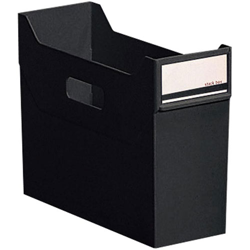 LIHIT LAB. リクエスト スタックボックス（黒）G1600-24×3個 REQUEST(リヒトラブ) ボックスファイルの商品画像