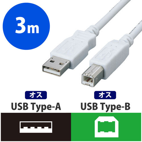  Elecom ELECOM USB2.0 кабель 3.0m USB2-FS3